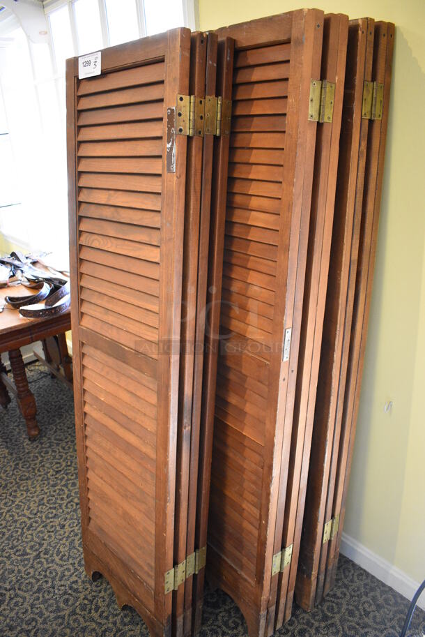 3 Wooden Room Dividers. 18x6x64. 3 Times Your Bid! (yellow clothing store) - Image 3 of 3