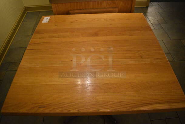 Wooden Tabletop on Metal Table Base. 36x36x30.5. (buffet) - Image 3 of 4