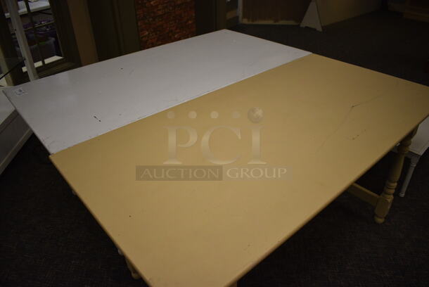 2 Wooden Tables. 60x30x29.5. 2 Times Your Bid! (garden center) - Image 3 of 4