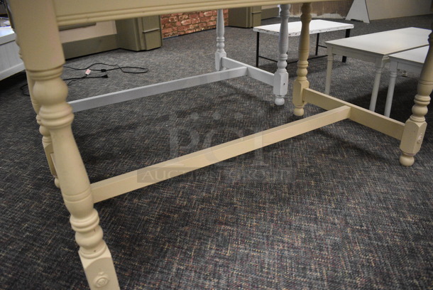 2 Wooden Tables. 60x30x29.5. 2 Times Your Bid! (garden center) - Image 4 of 4