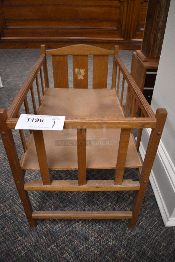 Wooden Crib. 15x26x19. (garden center)