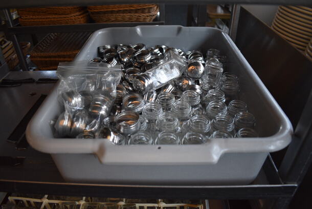 Stainless Steel Commercial 3 Tier Cart w/ Trash Can, Salt / Pepper Shakers and Seasoning Shakers in Bins on Commercial Casters. 41x19.5x34. Includes 1.5x1.5x4. (back dining room) - Image 4 of 6