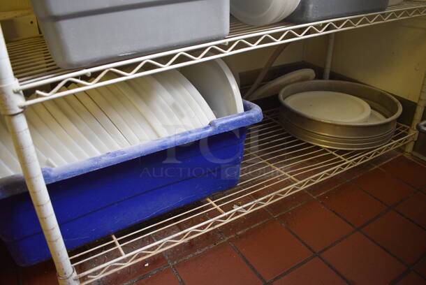 White Coated 5 Tier Shelving Unit w/ Contents Including Deocrettes / Sprinkles. BUYER MUST DISMANTLE. PCI CANNOT DISMANTLE FOR SHIPPING. PLEASE CONSIDER FREIGHT CHARGES. 48x18x75. (bakery kitchen) - Image 6 of 6