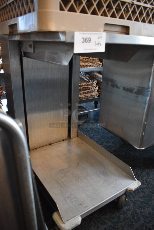 Stainless Steel Commercial Dish Caddy Cart w/ 3 Various Dish Caddies on Commercial Casters. 32x19x36. Includes 19.5x19.5x7. (back dining room) - Image 4 of 4
