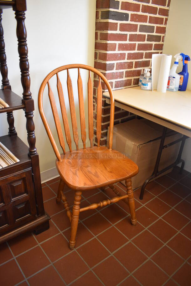 ALL ONE MONEY! Lot of Various Office Items Including Desk, Table, Chairs, Filing Cabinet, Bookshelf. BUYER MUST REMOVE. Desk 60x30x29.5. (bakery kitchen - office) - Image 7 of 7