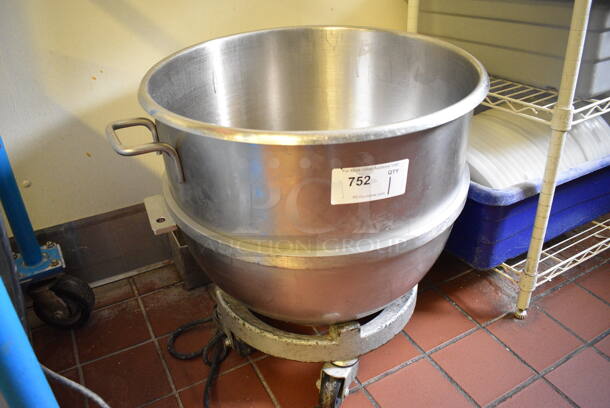 Stainless Steel Commercial Mixing Bowl and Bowl Dolly for Hobart Mixer. 26x21x23. (bakery kitchen) - Image 3 of 4