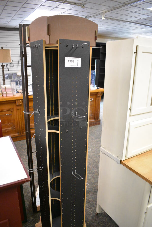 Wood Pattern Rack on Casters. 17x17x70. (garden center) - Image 2 of 4