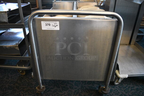 Stainless Steel Commercial Dish Cart w/ White Ceramic Plates on Commercial Casters. 34x25x28. 9.75x9.75x1. (back dining room) - Image 5 of 5