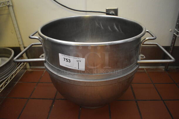 Stainless Steel Commercial Mixing Bowl for Hobart Mixer. 29x19x17. (bakery kitchen) - Image 1 of 4