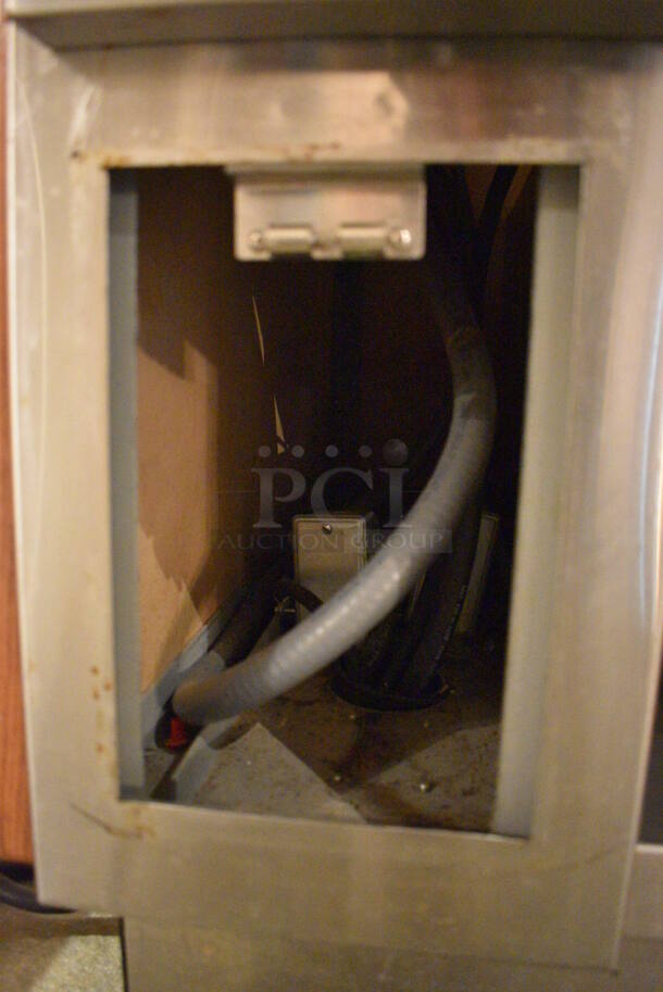 Portable Buffet Station w/ Hatco Model GRAHL-84D Heat Strip, Sneeze Guard and Wooden Exterior on Commercial Casters. 108x40x60.5. Unit Was In Working Condition When Restaurant Closed. BUYER MUST REMOVE. (buffet) - Image 8 of 10