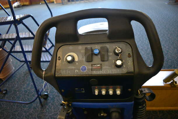 Windsor Saber Tan and Blue Commercial Floor Cleaning Machine. Comes w/ Key! 32x51x44. Unit Was In Working Condition When Restaurant Closed. (ballroom) - Image 5 of 6
