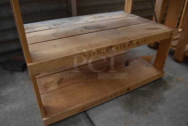 Wooden 5 Tier Shelving Unit. 37.5x23x59.5. (greenhouse) - Image 3 of 6