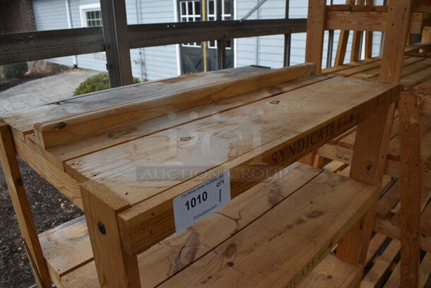 Wooden 5 Tier Shelving Unit. 37.5x23x59.5. (greenhouse) - Image 5 of 6