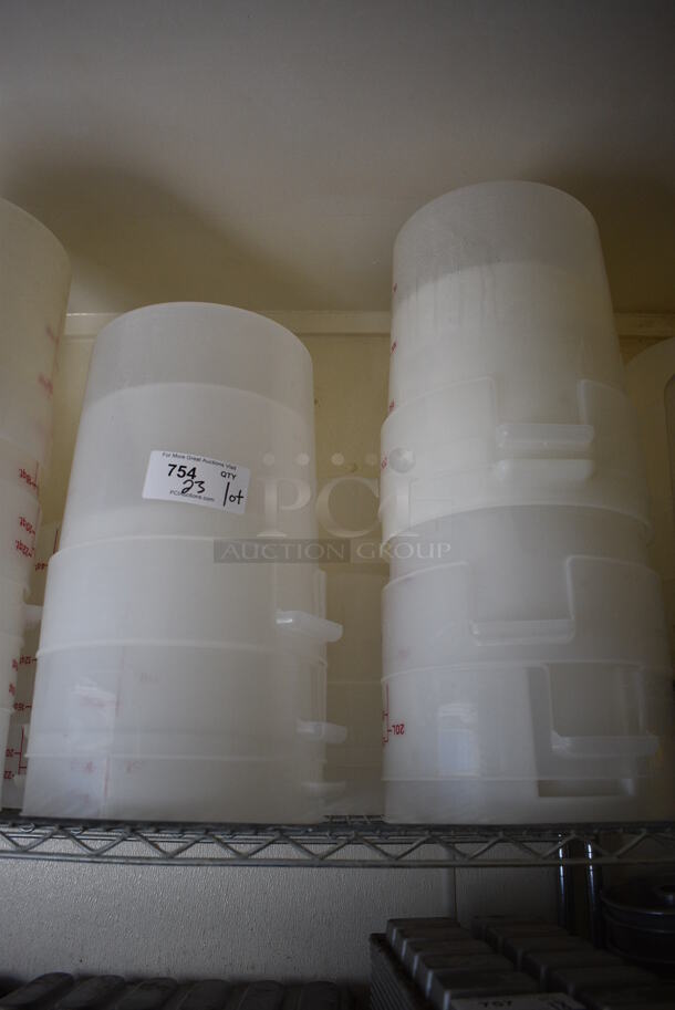 ALL ONE MONEY! Lot of 23 Various Poly Bins! Includes 12x13x15. (bakery kitchen) - Image 2 of 3