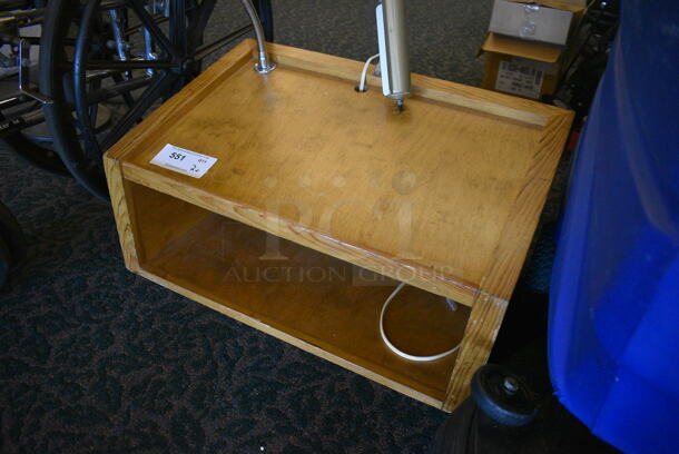 ALL ONE MONEY! Lot of 2 Items; Wheelchair and Wooden Podium. 26x15.5x13, 25x44x36. Unit Was In Working Condition When Restaurant Closed. (ballroom) - Image 3 of 7