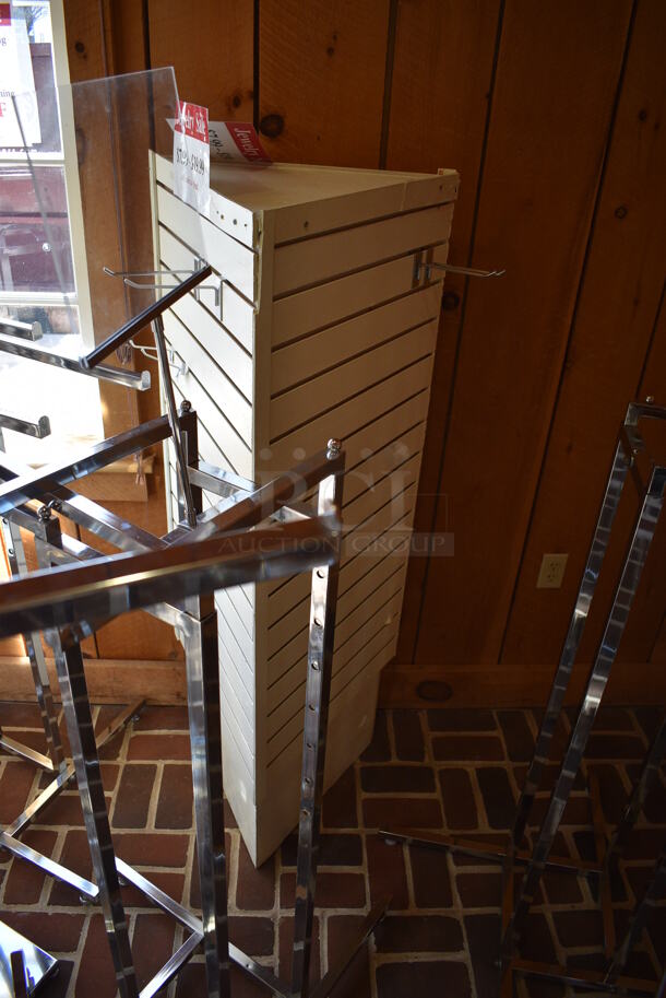 ALL ONE MONEY! Lot of 24 Various Racks Including Retail Racks! Includes 36x36x51. (yellow clothing store) - Image 3 of 6