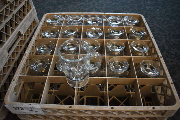 Dish Caddy w/ 21 Footed Glass Mugs. 19.5x19.5x7.5. 4x3x5. (back dining room) - Image 2 of 3