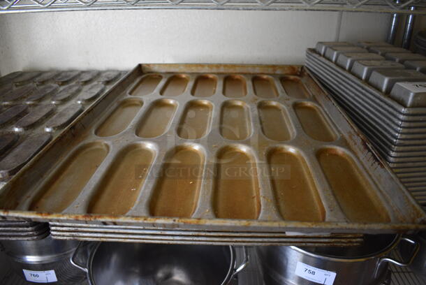 10 Metal 18 Oval Well Baking Pans. 19x28x1.5. 10 Times Your Bid! (bakery kitchen)