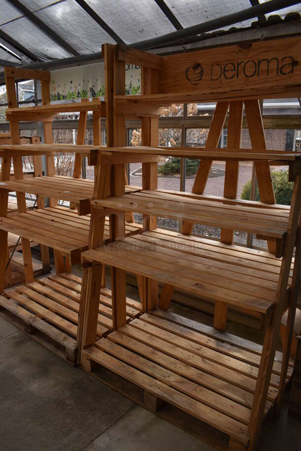 2 Wooden 5 Tier Shelving Units. 47x32x80.5. 2 Times Your Bid! (greenhouse) - Image 6 of 6