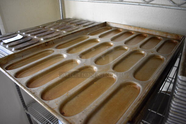 10 Metal 18 Oval Well Baking Pans. 19x28x1.5. 10 Times Your Bid! (bakery kitchen) - Image 2 of 3