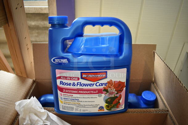 4 Boxes of 4 BRAND NEW IN BOX! Bioadvanced Rose Flower Care Jugs. Total of 16. 7.5x4x9. 4 Times Your Bid! (greenhouse)