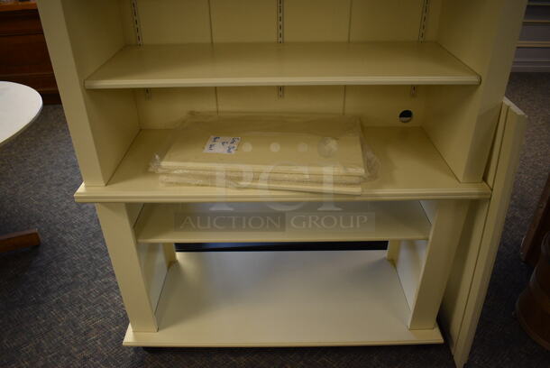 Yellow Wooden Cabinet. 46x20x75. (garden center) - Image 3 of 4