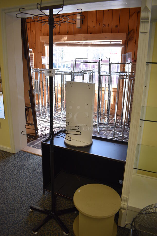 ALL ONE MONEY! Lot of Various Items Including Wooden Shelving Unit, Fan, Rack! (yellow clothing store) - Image 6 of 6