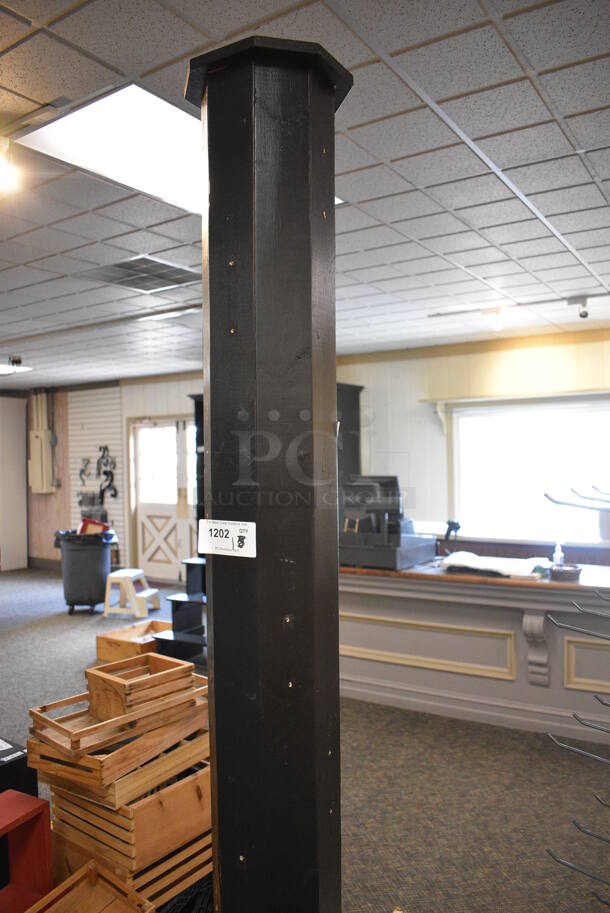 Black Wooden Stand. 24x24x84. (garden center) - Image 3 of 3