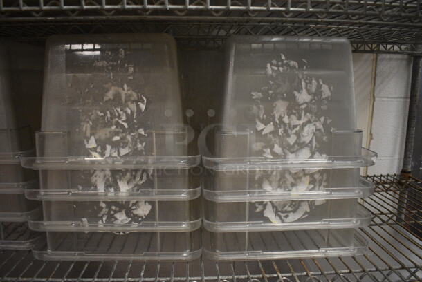 ALL ONE MONEY! Lot of 15 Clear Poly Bins! 12x18x9. (kitchen) - Image 3 of 3
