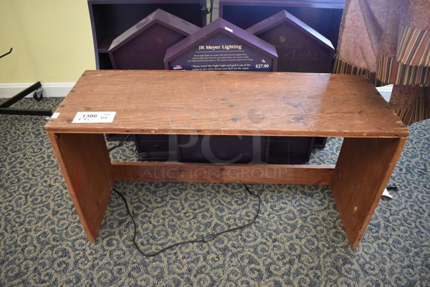 ALL ONE MONEY! Lot of Various Items Including Wooden Bench and Racks! Includes 35x13x19. (yellow clothing store) - Image 2 of 4