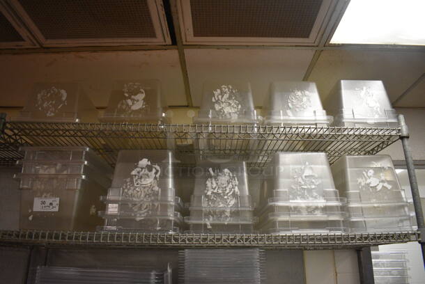 ALL ONE MONEY! Lot of 24 Clear Poly Bins! 12x18x9. (kitchen) - Image 1 of 4