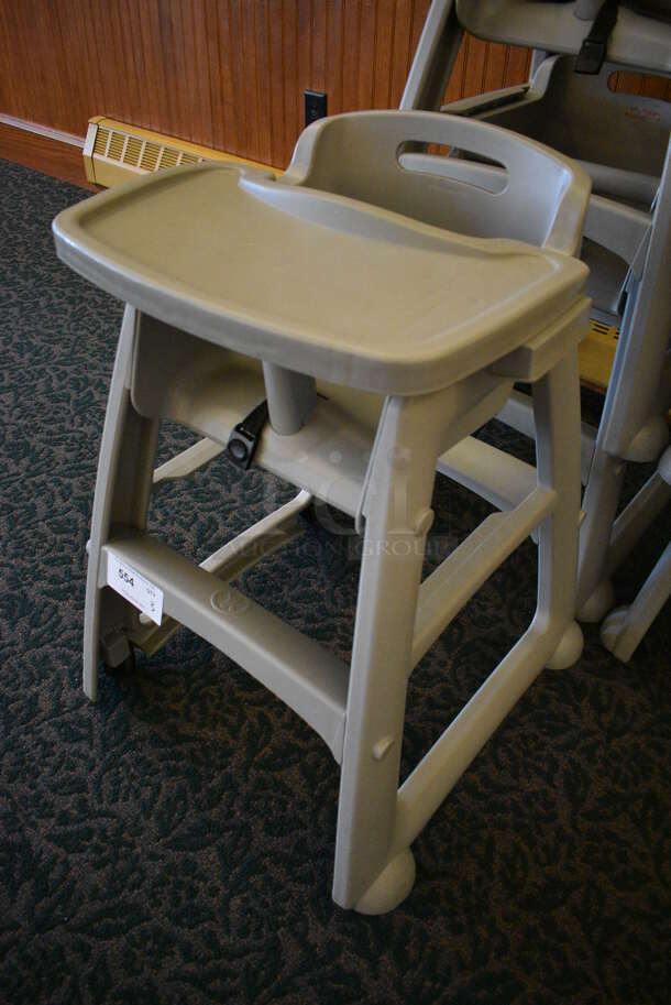 3 Rubbermaid Gray Poly High Chairs on Commercial Casters. 22x23x31. 3 Times Your Bid! (ballroom) - Image 2 of 5