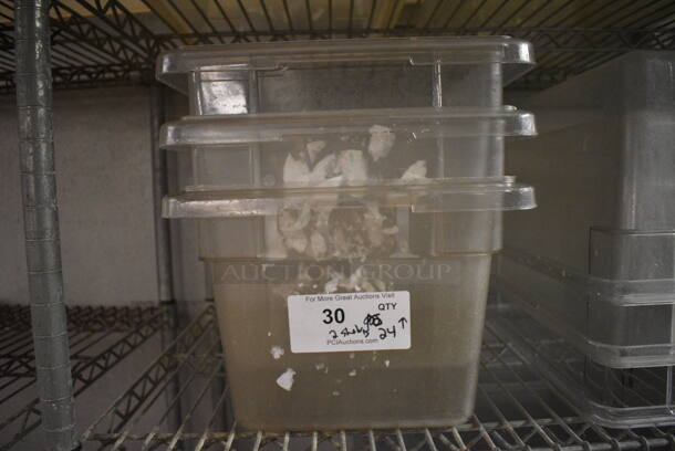 ALL ONE MONEY! Lot of 24 Clear Poly Bins! 12x18x9. (kitchen) - Image 2 of 4