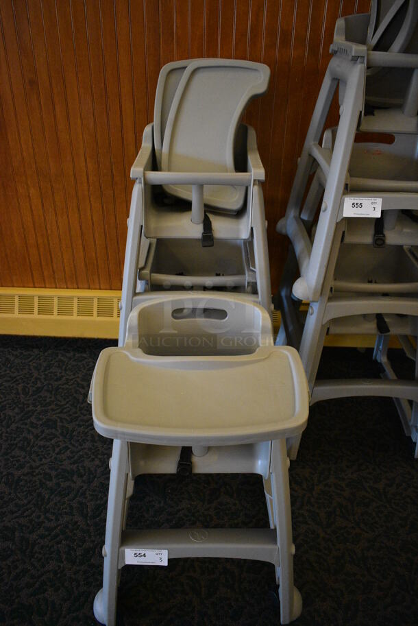 3 Rubbermaid Gray Poly High Chairs on Commercial Casters. 22x23x31. 3 Times Your Bid! (ballroom) - Image 4 of 5