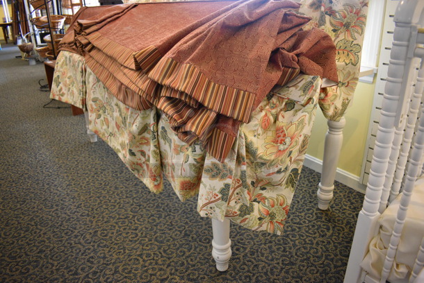 ALL ONE MONEY! Lot of Wooden Table and Various Fabrics! Includes 103" (yellow clothing store) - Image 5 of 5