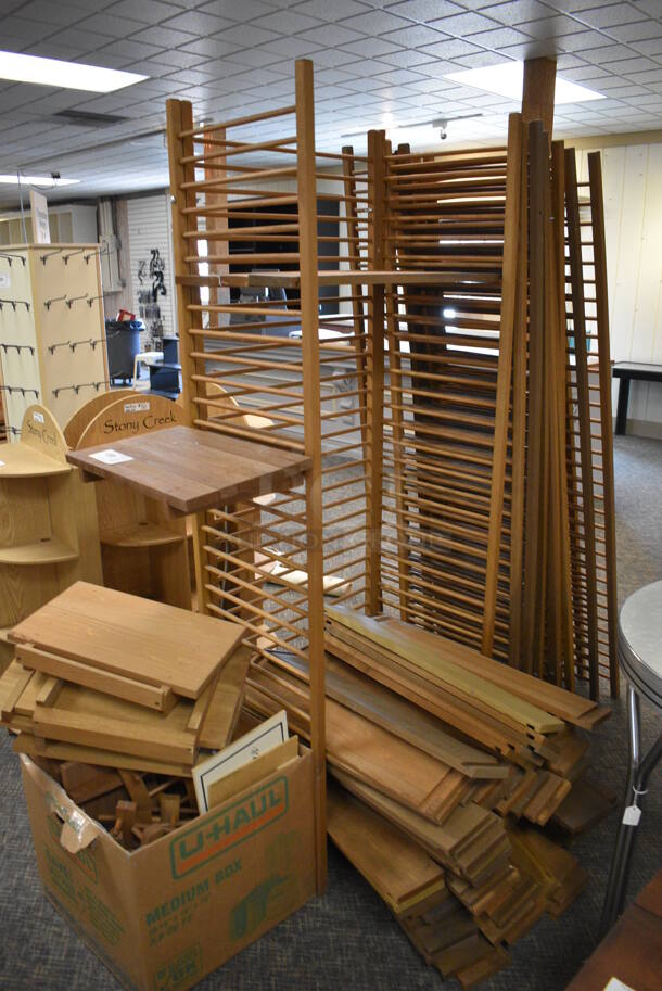 ALL ONE MONEY! Lot of Wooden Rack and Pieces! Includes 27x18x70. (garden center) - Image 5 of 5