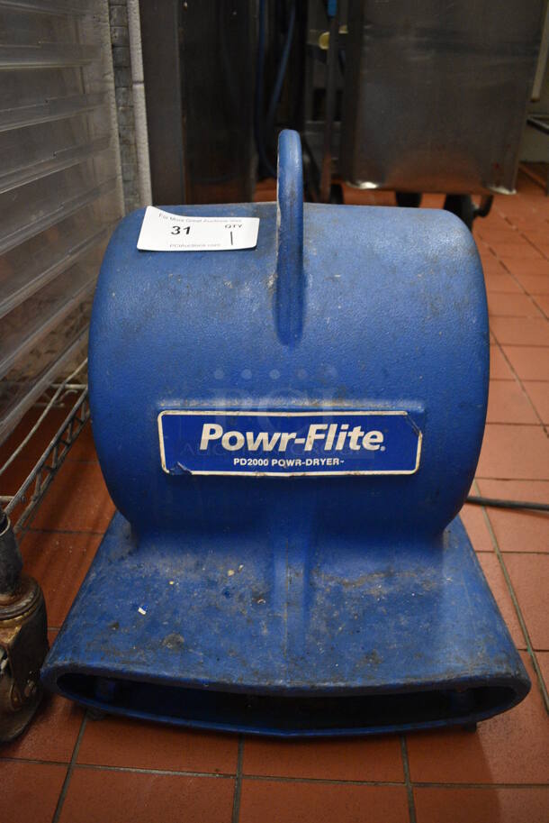 Powr-Flite Model PD2000 Blue Power Dryer. 17x19x20. (kitchen)