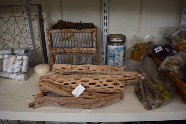 ALL ONE MONEY! Shelf Lot of Various Items Including Flower Pots! BUYER MUST REMOVE. Shelf: 167x12. (greenhouse) - Image 3 of 8