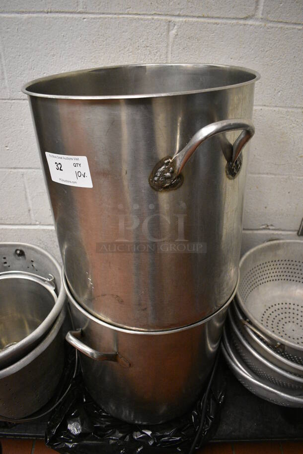 ALL ONE MONEY! Lot of 10 Metal Items Including 2 Stock Pots, 5 Colanders, 2 Colander Pots and Pot1 Includes 20x17x17. (kitchen) - Image 4 of 4