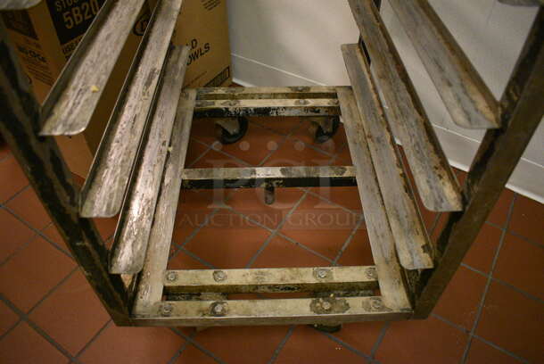 Metal Commercial Pan Transport Rack w/ Top Guide for Rack Oven on Commercial Casters. 21x26x64.5. (icing kitchen) - Image 4 of 4
