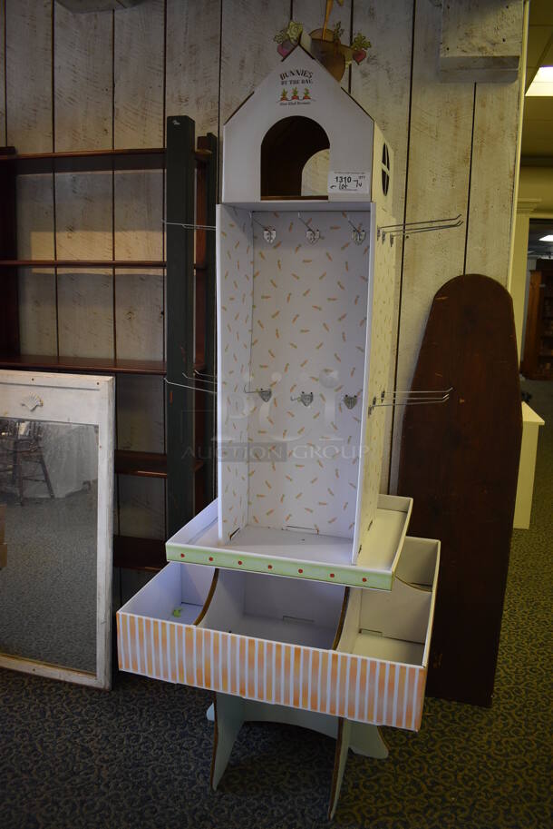 ALL ONE MONEY! Lot of 7 Various Items Including Racks, Shelving Unit, Mirror, Sidewalk Sign! Includes 36x12x78. (yellow clothing store) - Image 3 of 6