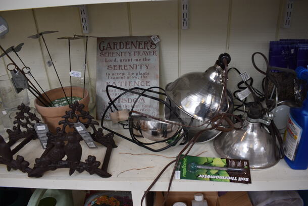 ALL ONE MONEY! Shelf Lot of Various Items Including Spray Bottles, Moss, Glass Jars! BUYER MUST REMOVE. Shelf: 167x12. (greenhouse) - Image 3 of 8