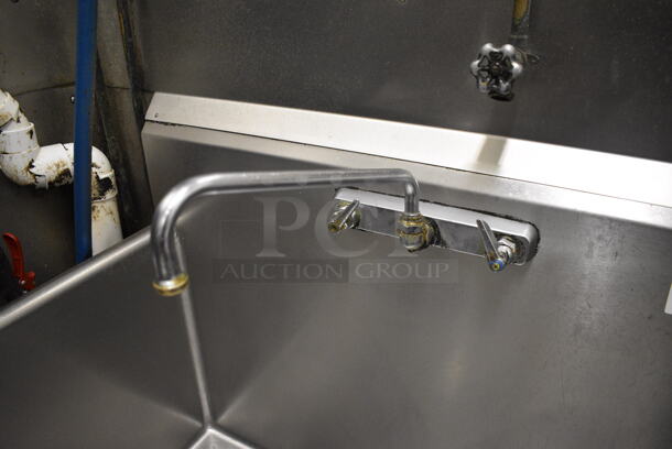 Stainless Steel Commercial Single Bay Sink w/ Faucet and Handles. 39.5x30.5x41. (kitchen) - Image 3 of 5