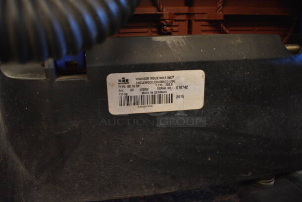 Windsor Model SC16SP Commercial Floor Cleaning Machine w/ Charger and Box of Pads. 30x39x40. Unit Was In Working Condition When Restaurant Closed. (ballroom) - Image 7 of 9