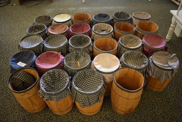 ALL ONE MONEY! Lot of 28 Barrels! 11x11x18. (yellow clothing store) - Image 2 of 4