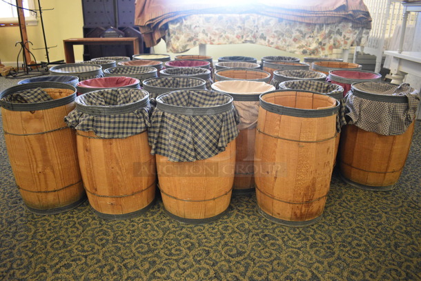 ALL ONE MONEY! Lot of 28 Barrels! 11x11x18. (yellow clothing store) - Image 4 of 4