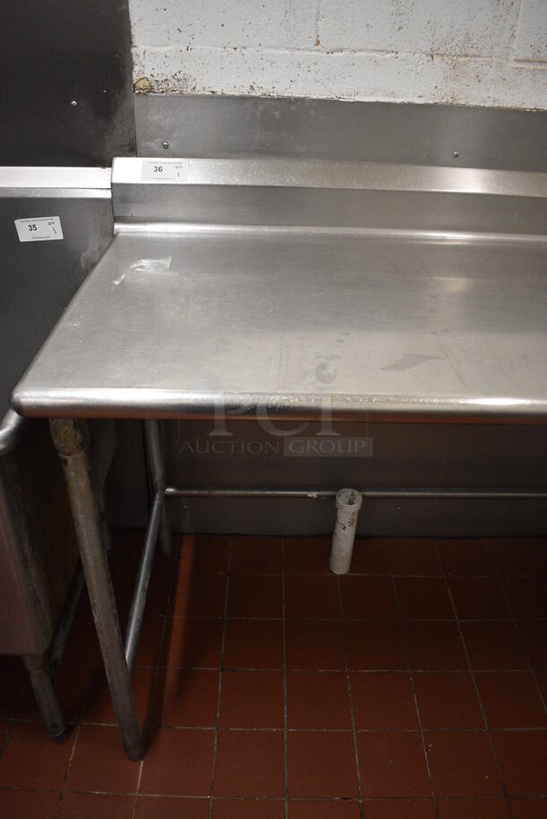 Stainless Steel Commercial Table / Soda Station w/ Drip Tray, Back Splash and Side Splash Guard. 89x30x43. (kitchen) - Image 2 of 4