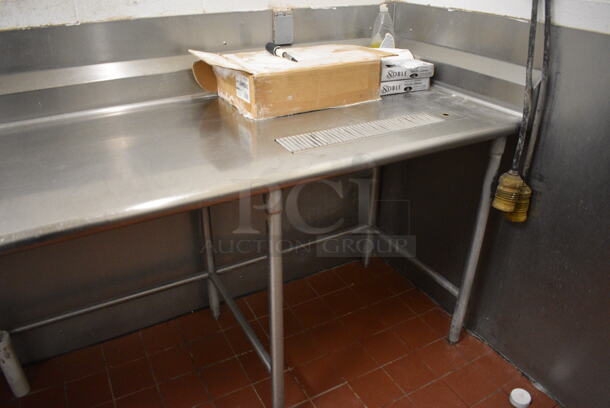 Stainless Steel Commercial Table / Soda Station w/ Drip Tray, Back Splash and Side Splash Guard. 89x30x43. (kitchen) - Image 3 of 4