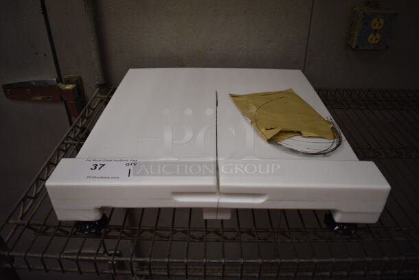 White Countertop Cheese Cutting Station. 18x20x4. (kitchen)