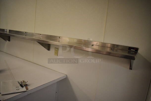 Stainless Steel Commercial Wall Mount Shelf. BUYER MUST REMOVE. 96x12x10. (icing kitchen) - Image 2 of 2